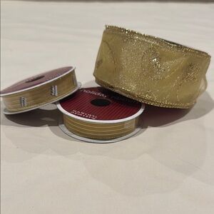 Buy 2/12 Gold Decorations for Party Supplies with Shimmery Finish and Wired Edge